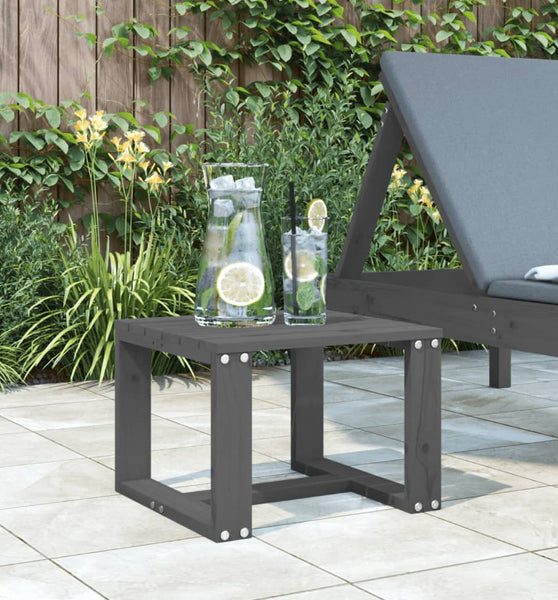 Garten-Beistelltisch Grau 40x38x28,5 cm Massivholz Kiefer