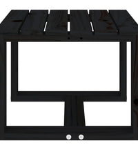 Garten-Beistelltisch Schwarz 40x38x28,5 cm Massivholz Kiefer