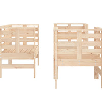 3-tlg. Garten-Lounge-Set Massivholz Kiefer