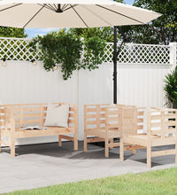 3-tlg. Garten-Lounge-Set Massivholz Kiefer