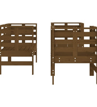 3-tlg. Garten-Lounge-Set Honigbraun Massivholz Kiefer