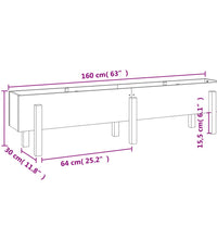 Hochbeet 160x30x38 cm Massivholz Douglasie