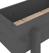 Hochbeet Grau 121x30x38 cm Massivholz Kiefer