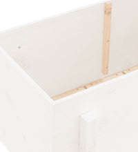 Hochbeet Weiß 101x50x57 cm Massivholz Kiefer