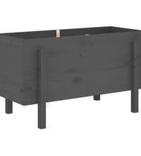 Hochbeet Grau 101x50x57 cm Massivholz Kiefer