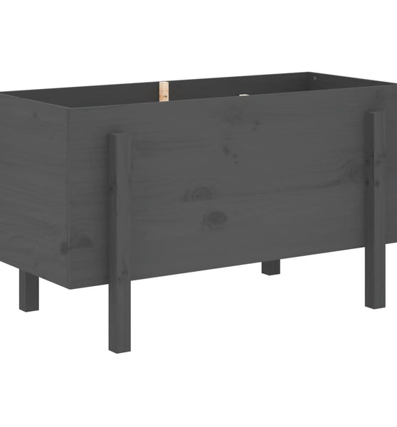 Hochbeet Grau 101x50x57 cm Massivholz Kiefer