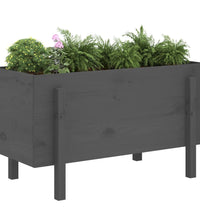 Hochbeet Grau 101x50x57 cm Massivholz Kiefer
