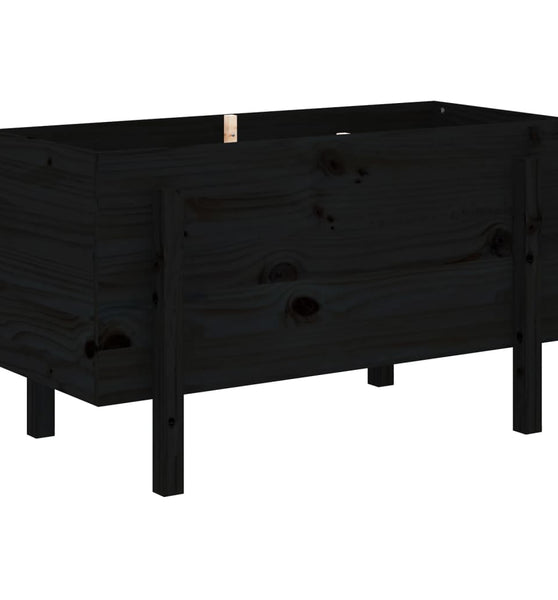 Hochbeet Schwarz 101x50x57 cm Massivholz Kiefer