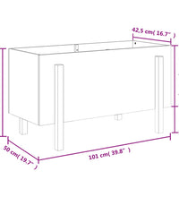 Hochbeet 101x50x57 cm Massivholz Douglasie
