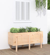 Hochbeet 121x50x57 cm Massivholz Kiefer