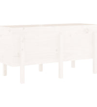 Hochbeet Weiß 121x50x57 cm Massivholz Kiefer