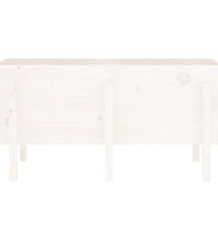 Hochbeet Weiß 121x50x57 cm Massivholz Kiefer