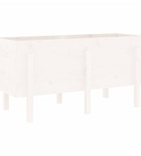 Hochbeet Weiß 121x50x57 cm Massivholz Kiefer