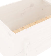 Hochbeet Weiß 121x50x57 cm Massivholz Kiefer