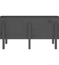 Hochbeet Grau 121x50x57 cm Massivholz Kiefer