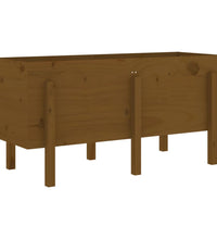 Hochbeet Honigbraun 121x50x57 cm Massivholz Kiefer