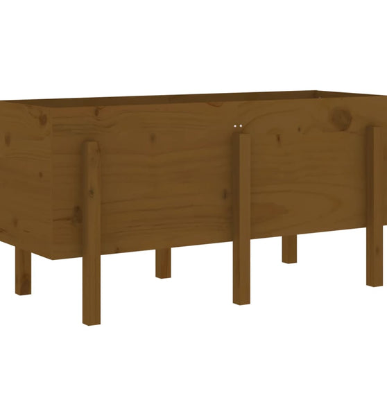 Hochbeet Honigbraun 121x50x57 cm Massivholz Kiefer