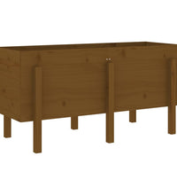 Hochbeet Honigbraun 121x50x57 cm Massivholz Kiefer
