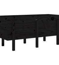 Hochbeet Schwarz 121x50x57 cm Massivholz Kiefer