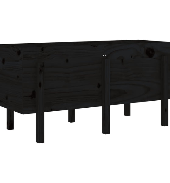 Hochbeet Schwarz 121x50x57 cm Massivholz Kiefer