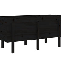 Hochbeet Schwarz 121x50x57 cm Massivholz Kiefer