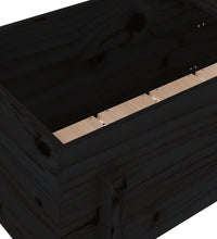 Hochbeet Schwarz 121x50x57 cm Massivholz Kiefer