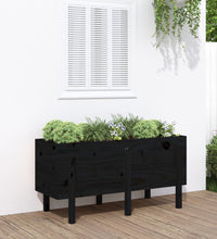 Hochbeet Schwarz 121x50x57 cm Massivholz Kiefer