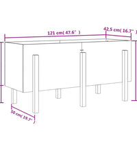 Hochbeet 121x50x57 cm Massivholz Douglasie