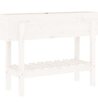 Hochbeet Weiß 101x30x69 cm Massivholz Kiefer