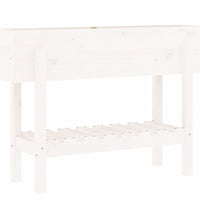 Hochbeet Weiß 101x30x69 cm Massivholz Kiefer
