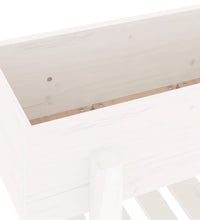 Hochbeet Weiß 101x30x69 cm Massivholz Kiefer