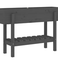 Hochbeet Grau 101x30x69 cm Massivholz Kiefer