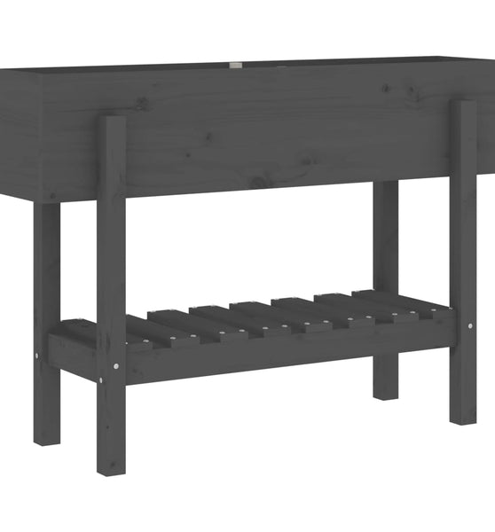 Hochbeet Grau 101x30x69 cm Massivholz Kiefer