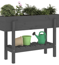 Hochbeet Grau 101x30x69 cm Massivholz Kiefer