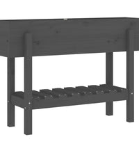 Hochbeet Grau 101x30x69 cm Massivholz Kiefer