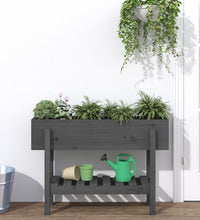 Hochbeet Grau 101x30x69 cm Massivholz Kiefer