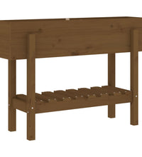 Hochbeet Honigbraun 101x30x69 cm Massivholz Kiefer