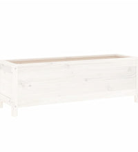 Hochbeet Weiß 119,5x40x39 cm Massivholz Kiefer