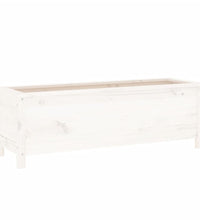 Hochbeet Weiß 119,5x40x39 cm Massivholz Kiefer