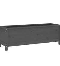 Hochbeet Grau 119,5x40x39 cm Massivholz Kiefer