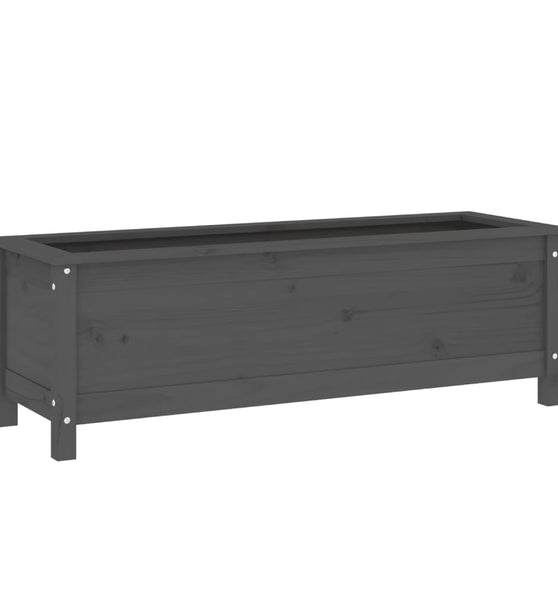 Hochbeet Grau 119,5x40x39 cm Massivholz Kiefer