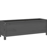 Hochbeet Grau 119,5x40x39 cm Massivholz Kiefer