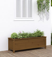 Hochbeet Honigbraun 119,5x40x39 cm Massivholz Kiefer