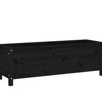 Hochbeet Schwarz 119,5x40x39 cm Massivholz Kiefer