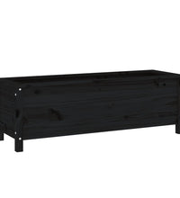 Hochbeet Schwarz 119,5x40x39 cm Massivholz Kiefer