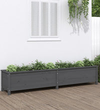 Hochbeet Grau 199,5x40x39 cm Massivholz Kiefer