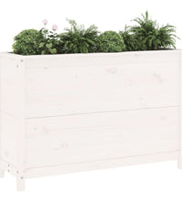 Hochbeet Weiß 119,5x40x78 cm Massivholz Kiefer