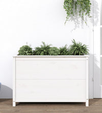 Hochbeet Weiß 119,5x40x78 cm Massivholz Kiefer
