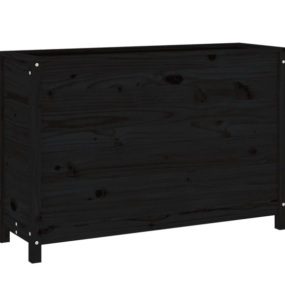 Hochbeet Schwarz 119,5x40x78 cm Massivholz Kiefer