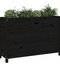 Hochbeet Schwarz 119,5x40x78 cm Massivholz Kiefer